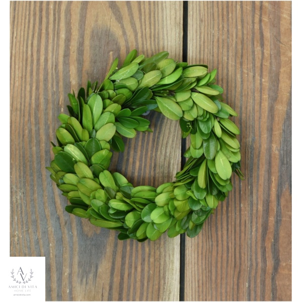 Preserved Boxwood Wreath-CHOOSE 6", 8" OR 10" -Year Round Wreath-Farmhouse Decor-Spring - Image 2