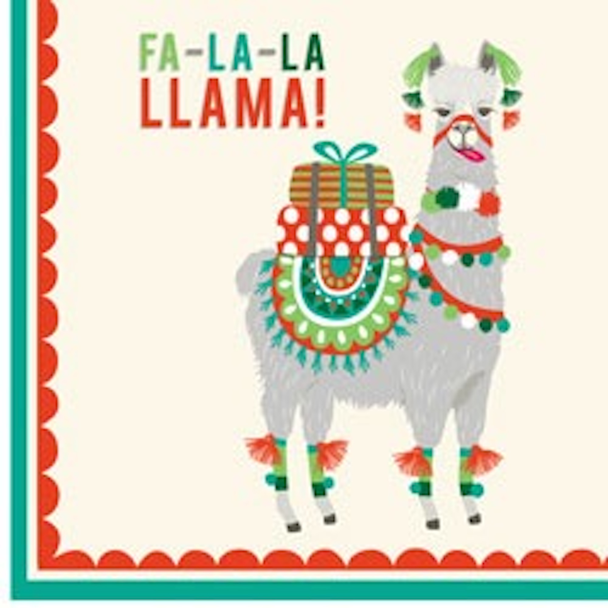 fa la la llama pillow