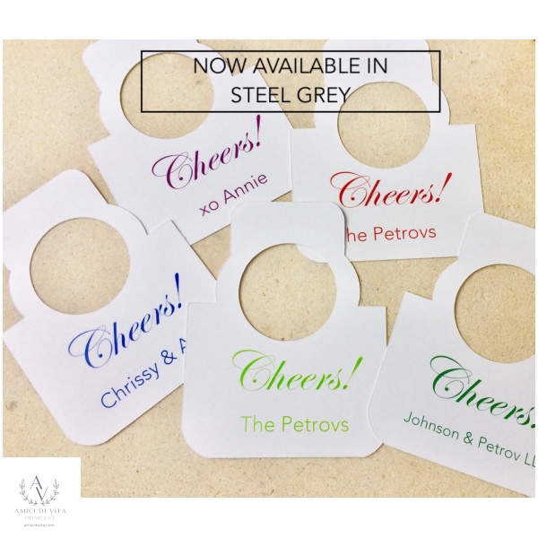 Bottle/Wine Tag "Cheers!"---Personalized! - Image 9