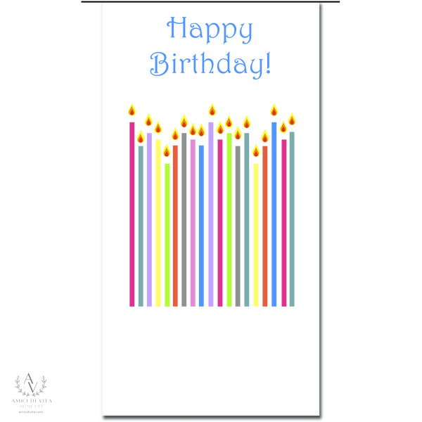 Cheers to You: Personalized Festive Candle Striped Birthday Gift Bags