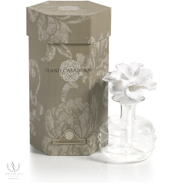 Grand Casablanca Porcelain Diffuser - White Hibiscus