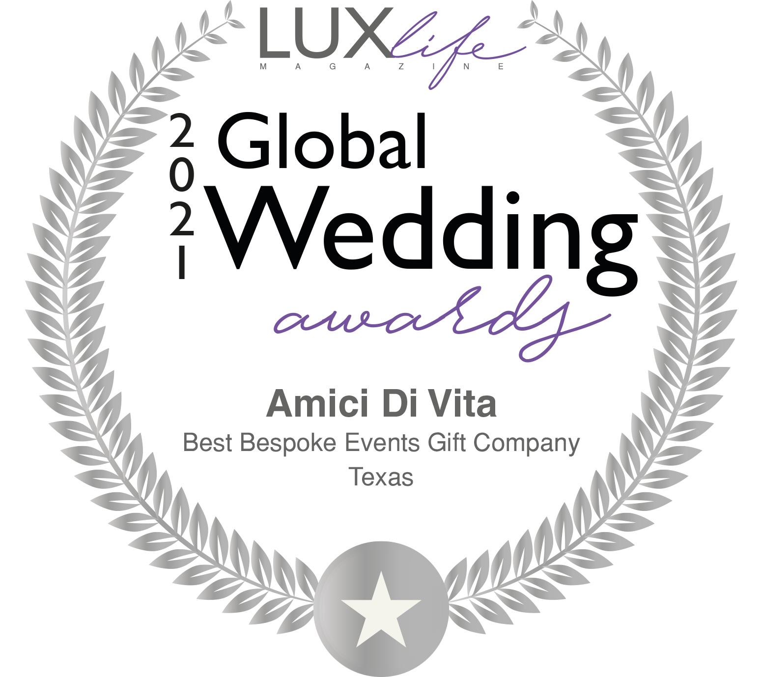 Mar211782021 Global Wedding Awards Winners Logo AMICI DI VITA