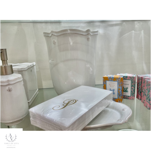 LUXE GUEST TOWELS Initial Gold Imprint-Disposable - Image 3