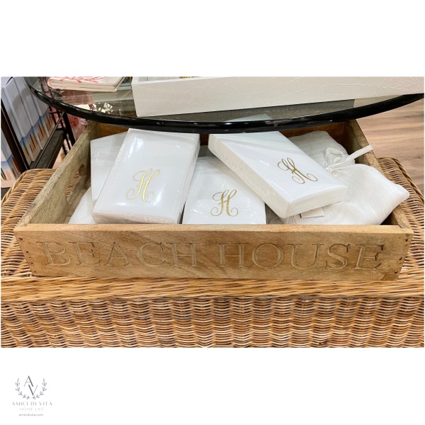 LUXE GUEST TOWELS Initial Gold Imprint-Disposable - Image 2