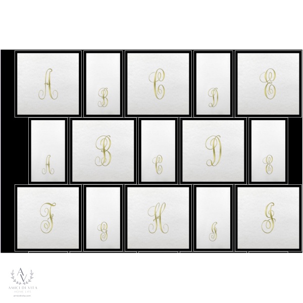 LUXE GUEST TOWELS Initial Gold Imprint-Disposable - Image 7