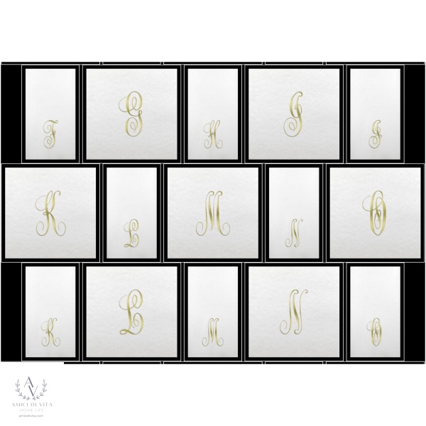 LUXE GUEST TOWELS Initial Gold Imprint-Disposable - Image 8