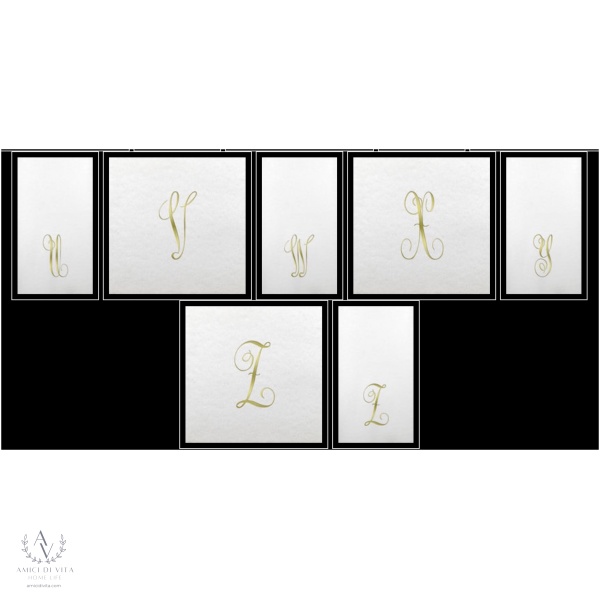 LUXE GUEST TOWELS Initial Gold Imprint-Disposable - Image 10